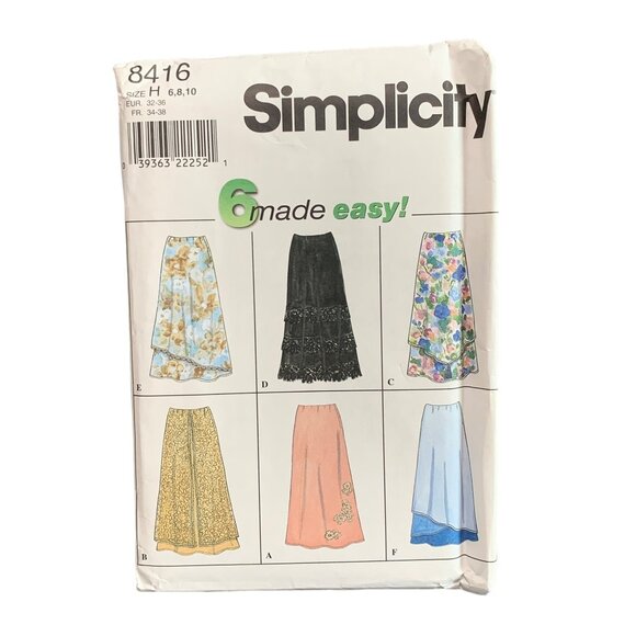 Simplicity 8416 Skirt Misses Sewing Pattern Size 6-8-10 - uncut - Picture 1 of 2